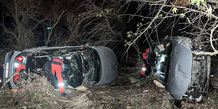 Muğla'da feci kaza: Otomobil şarampole yuvarlandı