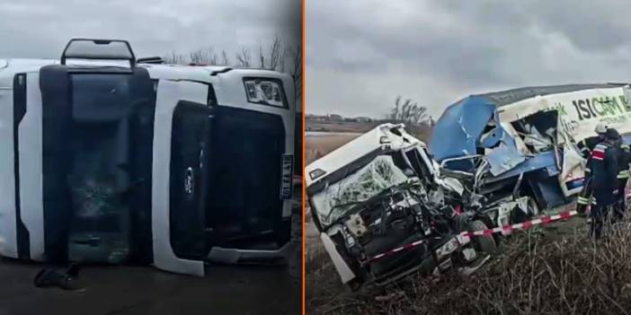 Samsun'da feci kaza: İki TIR kafa kafaya çarpıştı