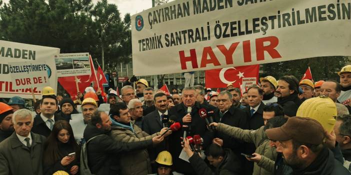 Sendika ve siyasilerden Çayırhan işlerine destek: Özelleştirme halkı yoksullaştırır