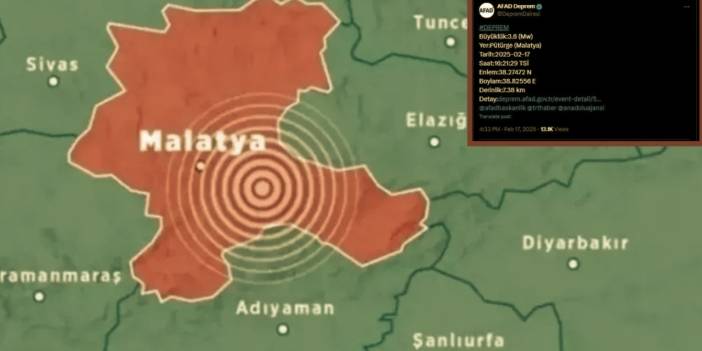 Ankara'nın ardından Malatya'da da deprem: AFAD’dan ilk açıklama geldi