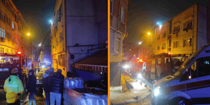 Üsküdar'da 4 katlı binada yangın