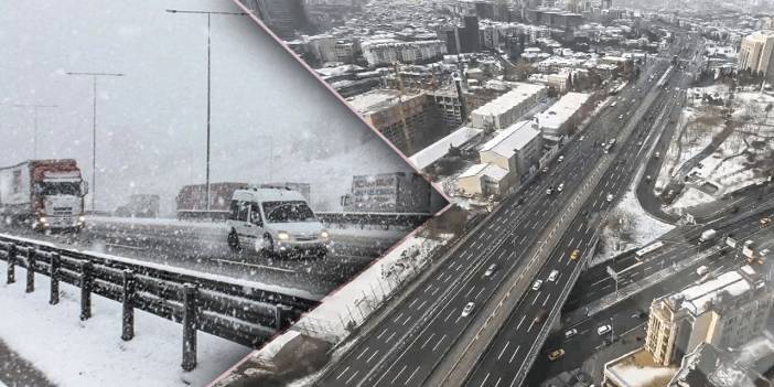 İstanbul'da yoğun kar yağışı uyarılarının ardından yollar boş kaldı