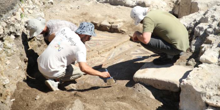 Ordu'da yapılan kazı çalışmalarında Bizans dönemine ait mozaik bulundu