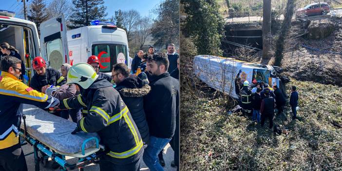 Ordu'da çocuk sporcuları taşıyan minibüs kaza yaptı: Yaralılar var