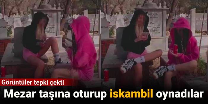 Mezar taşına oturup iskambil oynadılar