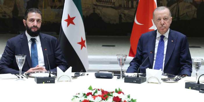 Sürpriz görüşme: Erdoğan ve Şara Dolmabahçe'de bir araya geldi