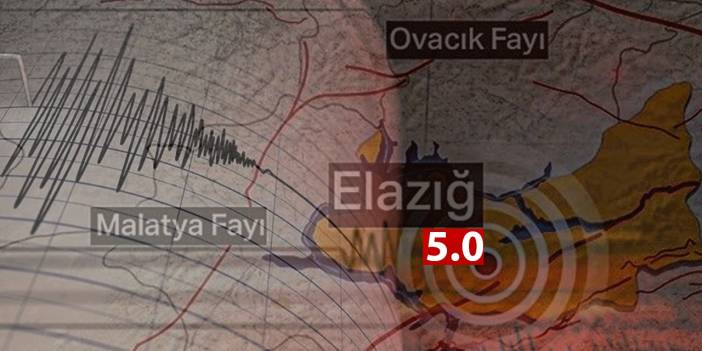 Elazığ'da 5 büyüklüğünde deprem