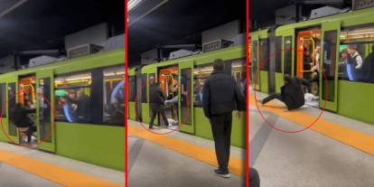 Metro durana kadar dövdüler: Kapı açılınca dışarı attılar