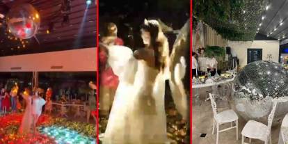Kına gecesi faciaya dönüştü! Disko topu düştü: Gelin ve 2 kişi yaralandı