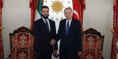 Sürpriz görüşme: Erdoğan ve Şara Dolmabahçe'de bir araya geldi