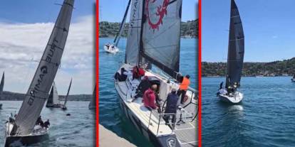 Yelken yarışlarında kazadan dönüldü: O anlar kamerada