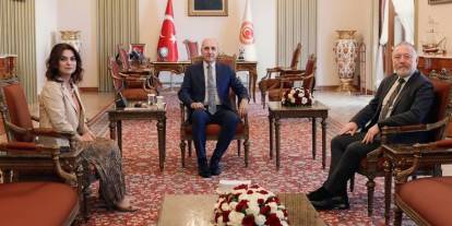 DEM Parti'den TBMM Başkanı Numan Kurtulmuş'a ziyaret