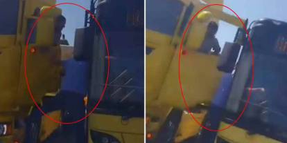 Trafikte dehşet saçtı: TIR'dan inip otobüs şoförüne yumrukla saldırıp küfür etti