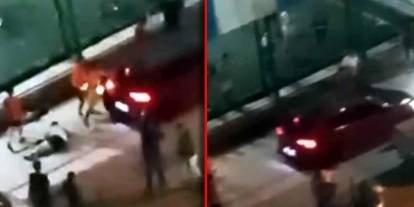 Halı sahada birbirlerine girdiler: Önce bıçakladılar sonra ezmeye çalıştılar