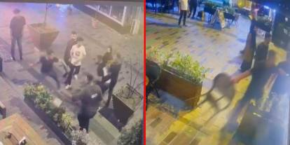 Taksim'de dehşet anları: Taciz iddiasına maket bıçağıyla saldırı