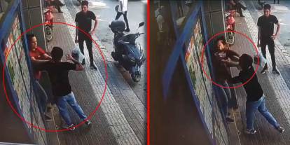 Kadın kasiyere yumrukla saldırıp burnunu kırdı: Dehşet anları kamerada