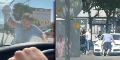Trafikte film gibi anlar: Silecek kırmalı yol verme kavgası kamerada