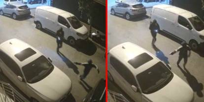 İstanbul'da şok görüntüler: Biri sıktı, diğeri o anları kayda aldı