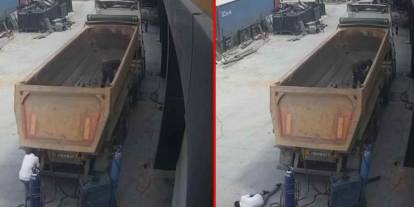 Damper kapağı bir anda başına çarpmıştı: Şoförü hayattan koparan korkunç olay kamerada